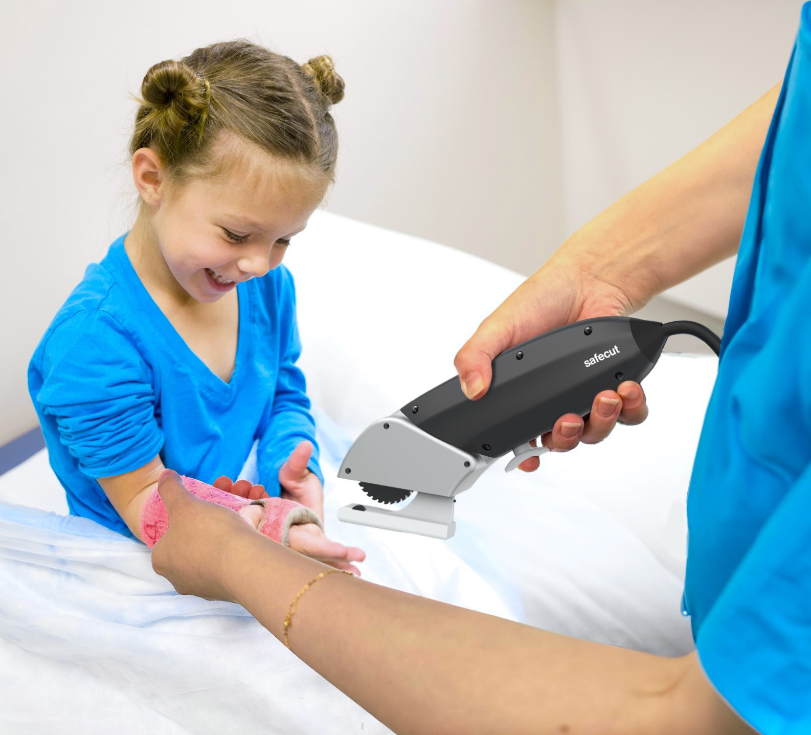 Medical cast saw ergonomic redesign